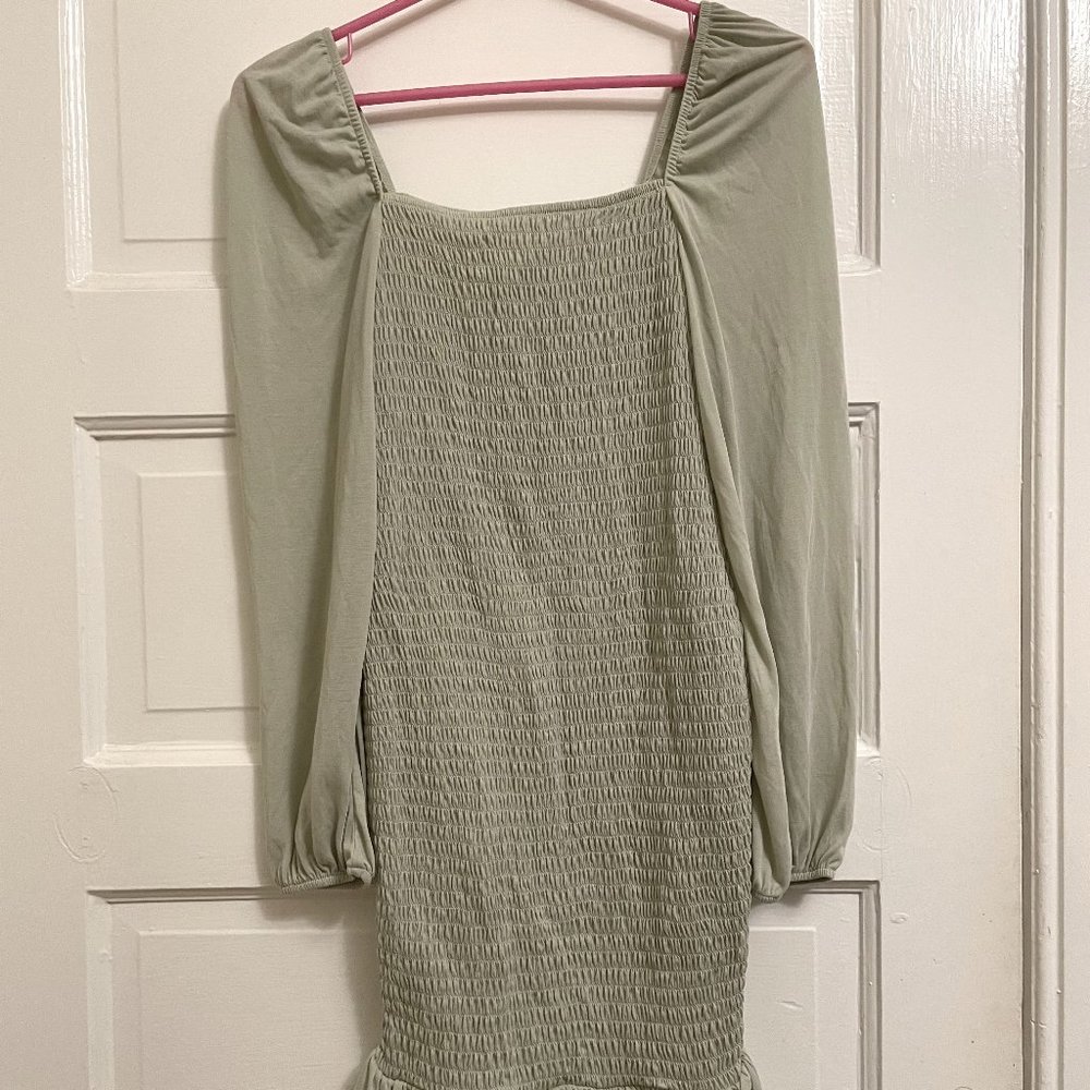 NWT H&M Maternity Smock Dress  Sea Foam Green Size Small